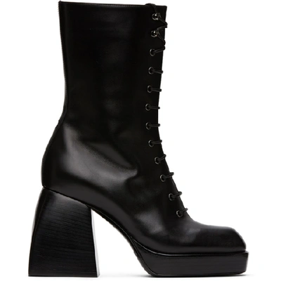 Shop Nodaleto Black Bulla Lace-up Boots In Black Soul