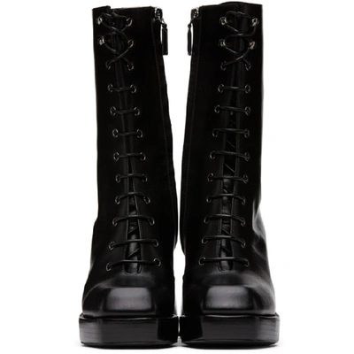 Shop Nodaleto Black Bulla Lace-up Boots In Black Soul