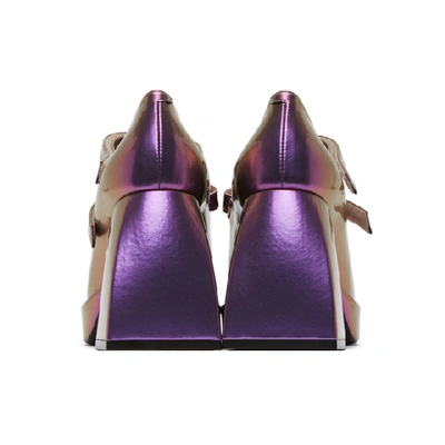 Shop Nodaleto Purple Bulla Babies Heels In Ultra Viole