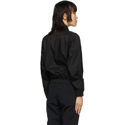 Shop Champion Reverse Weave Black Oversized Logo Track Jacket In Nbk Black