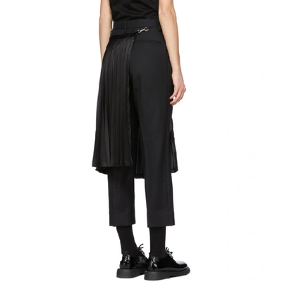 Shop Noir Kei Ninomiya Black Satin Panel Trousers In 1 Black