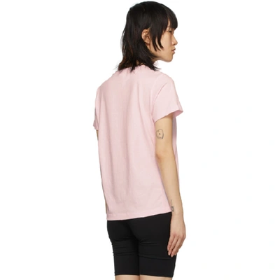 Shop Champion Reverse Weave Pink Big Script T-shirt In Bap Pink