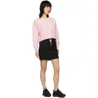 Shop Champion Reverse Weave Pink Cropped Crewneck Sweatshirt In Bap Pink