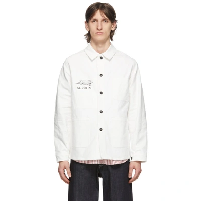 White Le Laboureur Edition St. John Work Jacket In 1 White