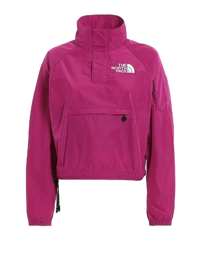 Shop The North Face Anorak Crop Jacket In Fuchsia