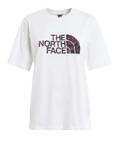 Shop The North Face Multicolor Logo Print T-shirt In White