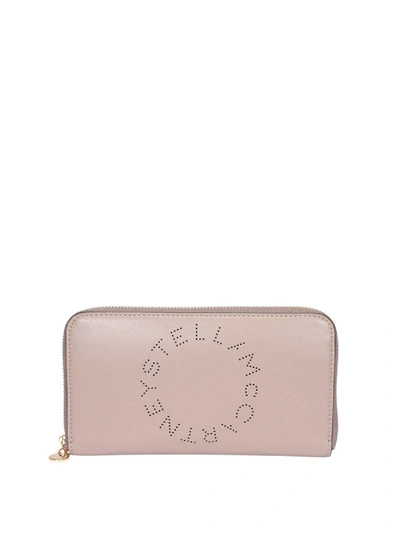 Shop Stella Mccartney Stella Logo Continental Wallet In Powder Pink