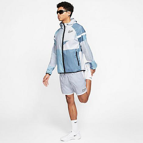 blue nike running jacket