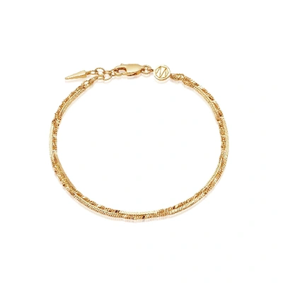 Shop Missoma Isa Twisted Chain Bracelet 18ct Gold Plated Vermeil