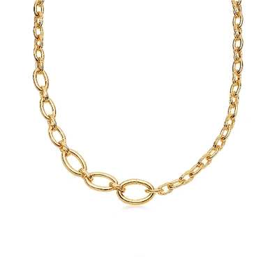 Shop Missoma Large Graduated Oval Chain Necklace 18ct Gold Plated
