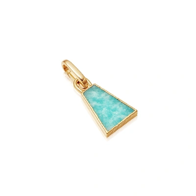 Shop Missoma Pyramid Clip-on Pendant 18ct Gold Plated Vermeil/amazonite