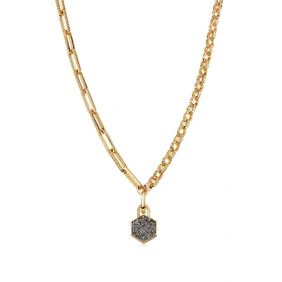Shop Missoma Hex Chain Necklace 18ct Gold Plated/star Quartz