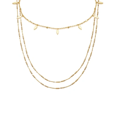 Shop Missoma Gold Leaf & Vervelle Chain Choker Necklace Set