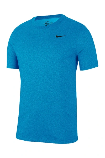 Shop Nike Dri-fit Training T-shirt In 447 Lsrblu/black