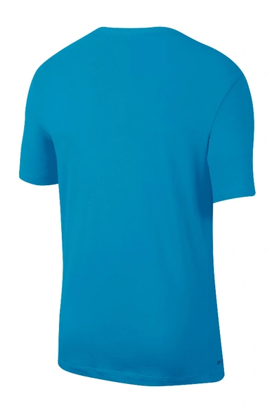 Shop Nike Dri-fit Training T-shirt In 447 Lsrblu/black