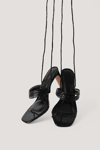 Shop Na-kd Strappy Ankle Heels - Black