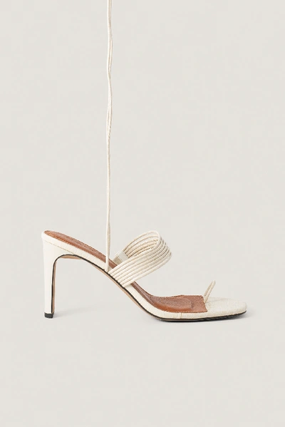Shop Na-kd Strappy Ankle Heels - Offwhite