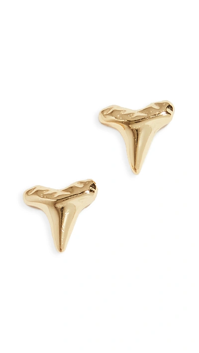 Shop Shashi Jaws Stud Earrings In Gold