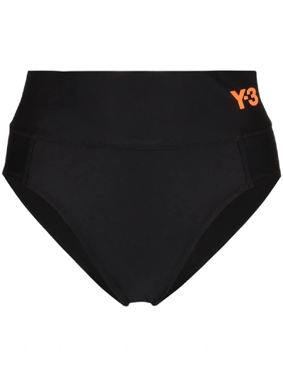 Shop Y-3 Logo-print Bikini Bottoms In Black