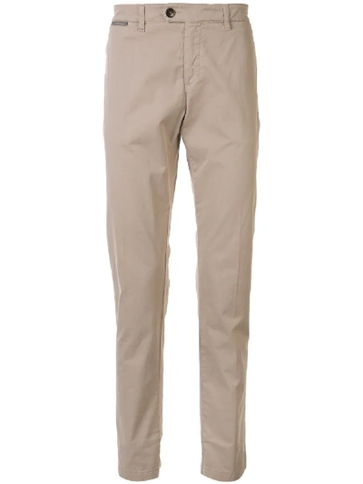 Shop Eleventy Straight Leg Chinos In Neutrals