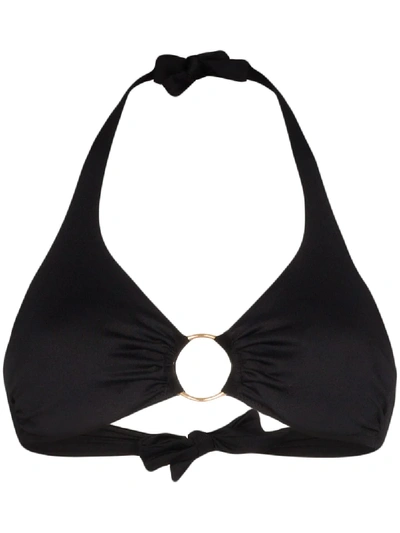 Shop Melissa Odabash Brussels Halter Neck Bikini Top In Black