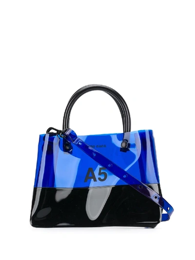 Shop Nana-nana A5 Transparent Tote Bag In Blue