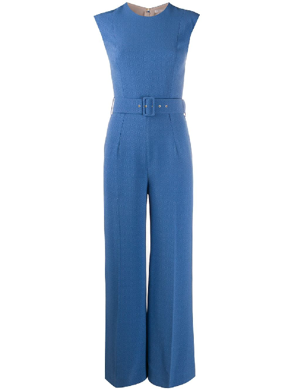 wide leg belted jumpsuit