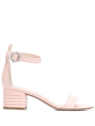 Shop Le Silla 60mm Block Heel Sandals In Pink