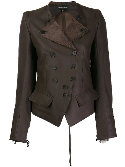 Shop Ann Demeulemeester Beacon Fitted Jacket In Brown