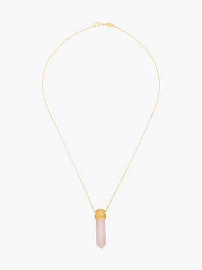 Shop Anni Lu Gold-plated La Spirit Rose Crystal Necklace