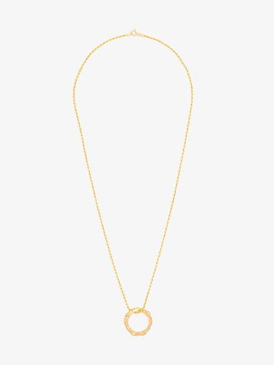 Shop Hermina Athens Gold-plated Full Moon Necklace