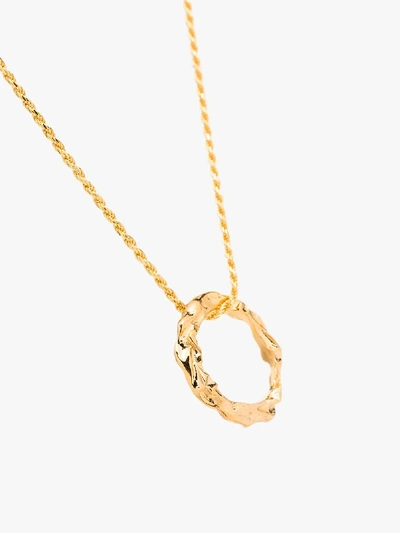 Shop Hermina Athens Gold-plated Full Moon Necklace