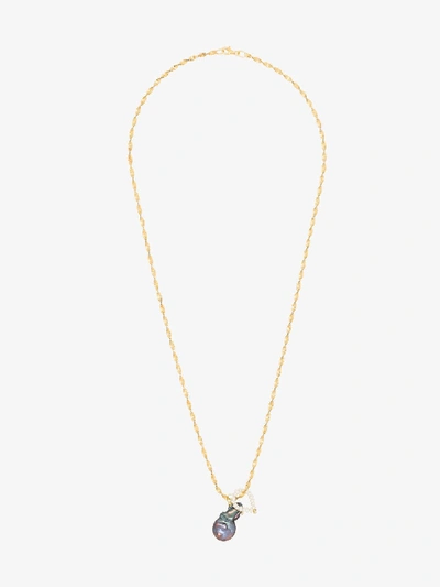 Shop Hermina Athens Galini Pendant Necklace In Gold