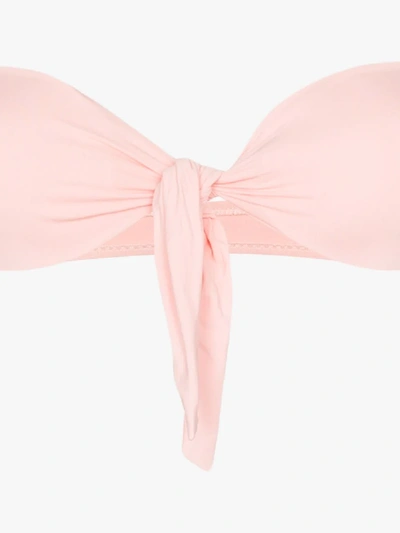 Shop Melissa Odabash Caribe Tie Bandeau Bikini Top In Pink