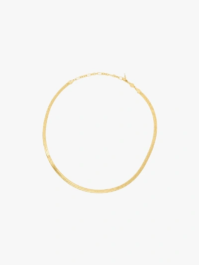 Shop Anni Lu Gold-plated Snake Charmer Herringbone Necklace