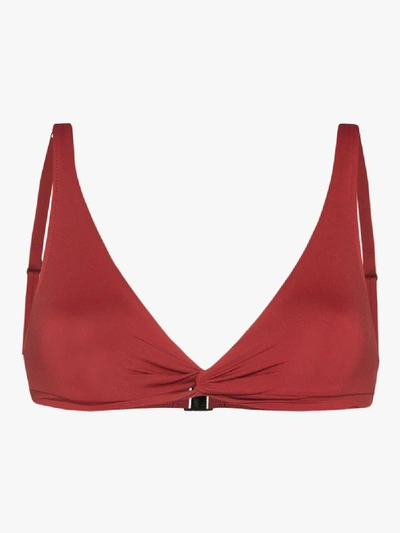 Shop Bondi Born Matilda Triangle Bikini Top In Red