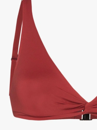 Shop Bondi Born Matilda Triangle Bikini Top In Red