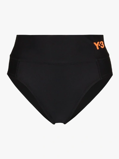 Shop Y-3 Logo Swim Bottoms In Black