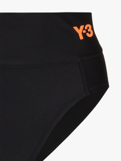 Shop Y-3 Logo Swim Bottoms In Black