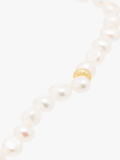 Shop Anni Lu Gold-plated Stellar Pearl Beaded Anklet