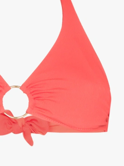 Shop Melissa Odabash Brussels Halterneck Bikini Top In Orange