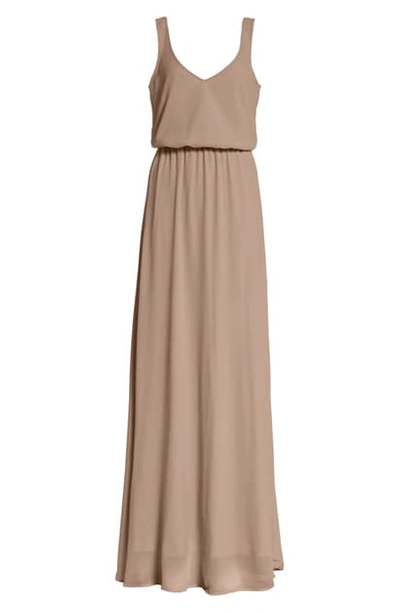 Shop Show Me Your Mumu Kendall Blouson A-line Gown In Dune