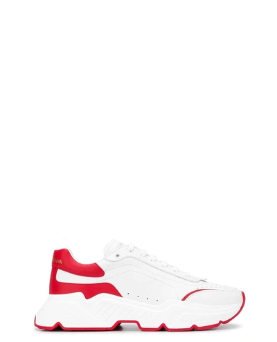 Shop Dolce & Gabbana Daymaster Sneakers R In Bianco/rosso