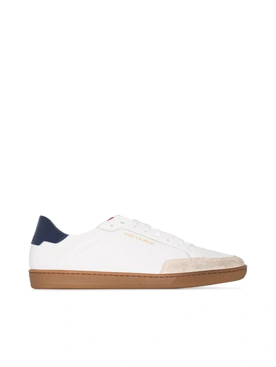 Shop Saint Laurent Sl/10 Low Top Sneakers In White Multi