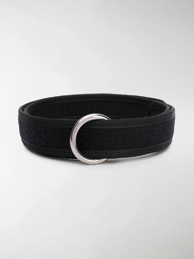 Shop Random Identities Ring-buckle Touch-strap Belt In Black