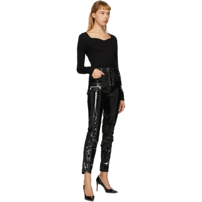 Shop Ben Taverniti Unravel Project Unravel Black Front Cross Bodysuit