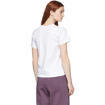 Shop Danielle Cathari White Deconstructed T-shirt In White/plum