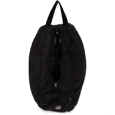 Shop Stone Island Black Nylon Backpack In V0029 Black