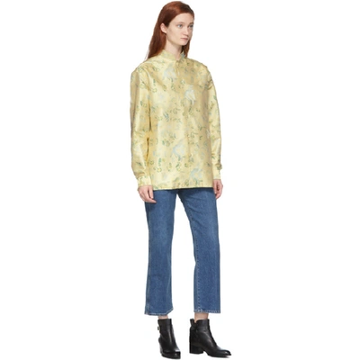 Shop Martine Rose Yellow Tessanne Shirt In Gold Bird
