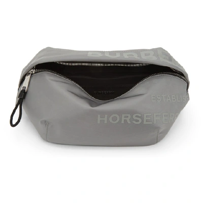 Shop Burberry Grey Medium Horseferry Bum Bag In Cloud Grey